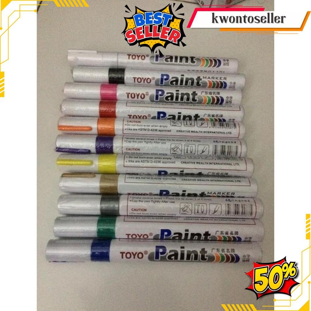 

Spidol Ban Toyosa101 Original Warna Beragam Untuk Semua Media Cod