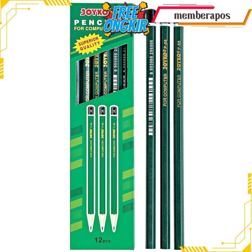 

Pensil 2B Joyko P-88 Hijau (12 Pcs) Untuk Ujian & Menggambar Termurah Banget