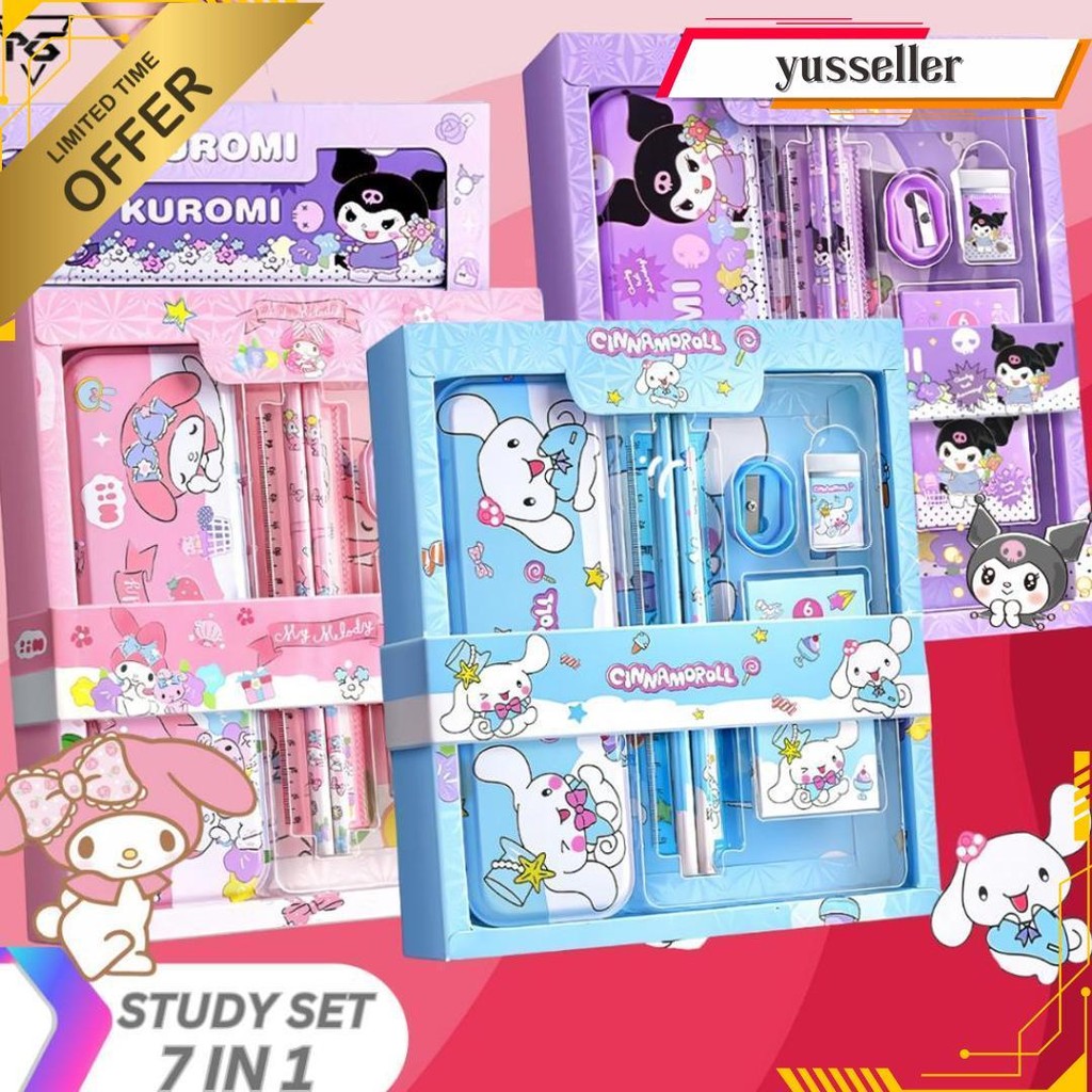 

Set Lengkap Alat Tulis Anak 7 In 1 Stationery Gambar Kuromi Rpg 8015 Terlaris