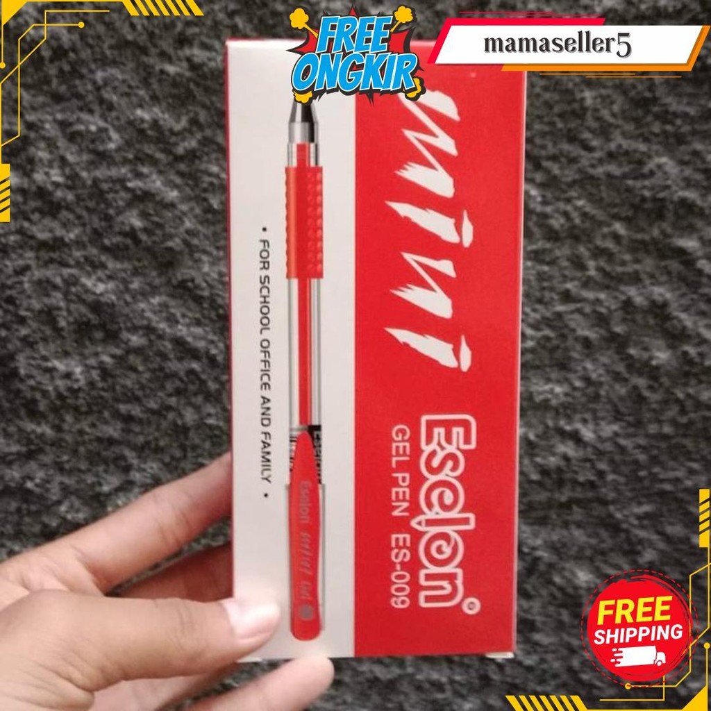 

[Lusin/12Pcs] Pen Esco/Eselon Mini M58 Tinta Gel Tahan Lama Termurah Banget