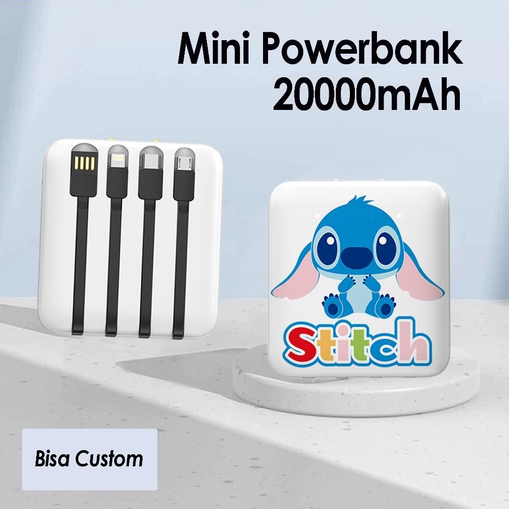 ORIGINAL MIPOW powerbank karakter powerbank custom Portable Mini size Powerbank 20000MAh dengan 4 Us