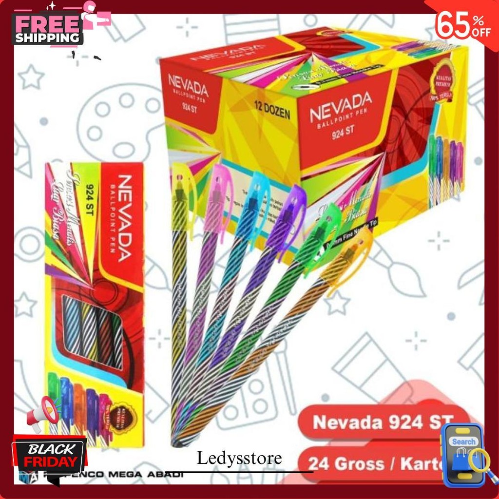 

Bolpen Ulir Nevada Tidak Macet Isi 12 Pcs Cod