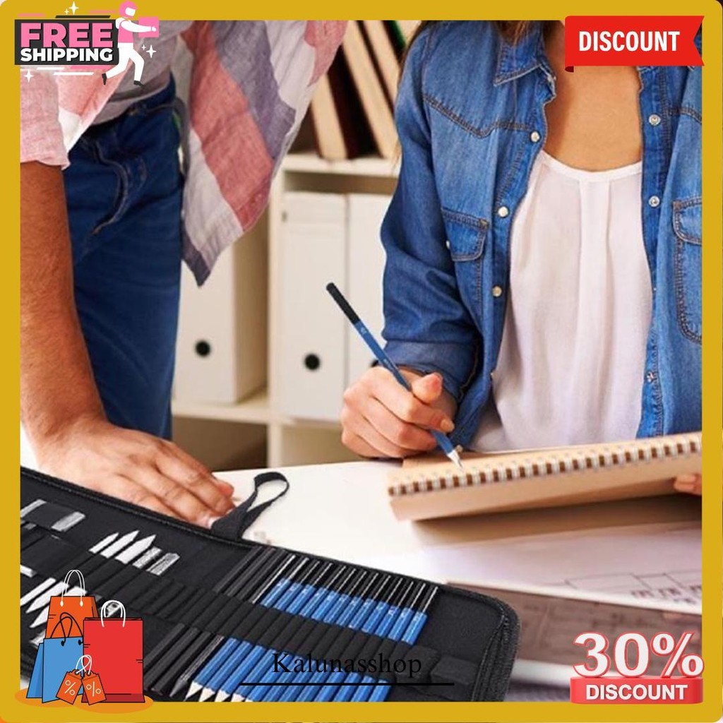 

35Pcs/Set Sketch Pencil Pisau Penghapus Dan Pensil Gambar Untuk Keperluan Sekolah Pencil Drawing Set Original Produk