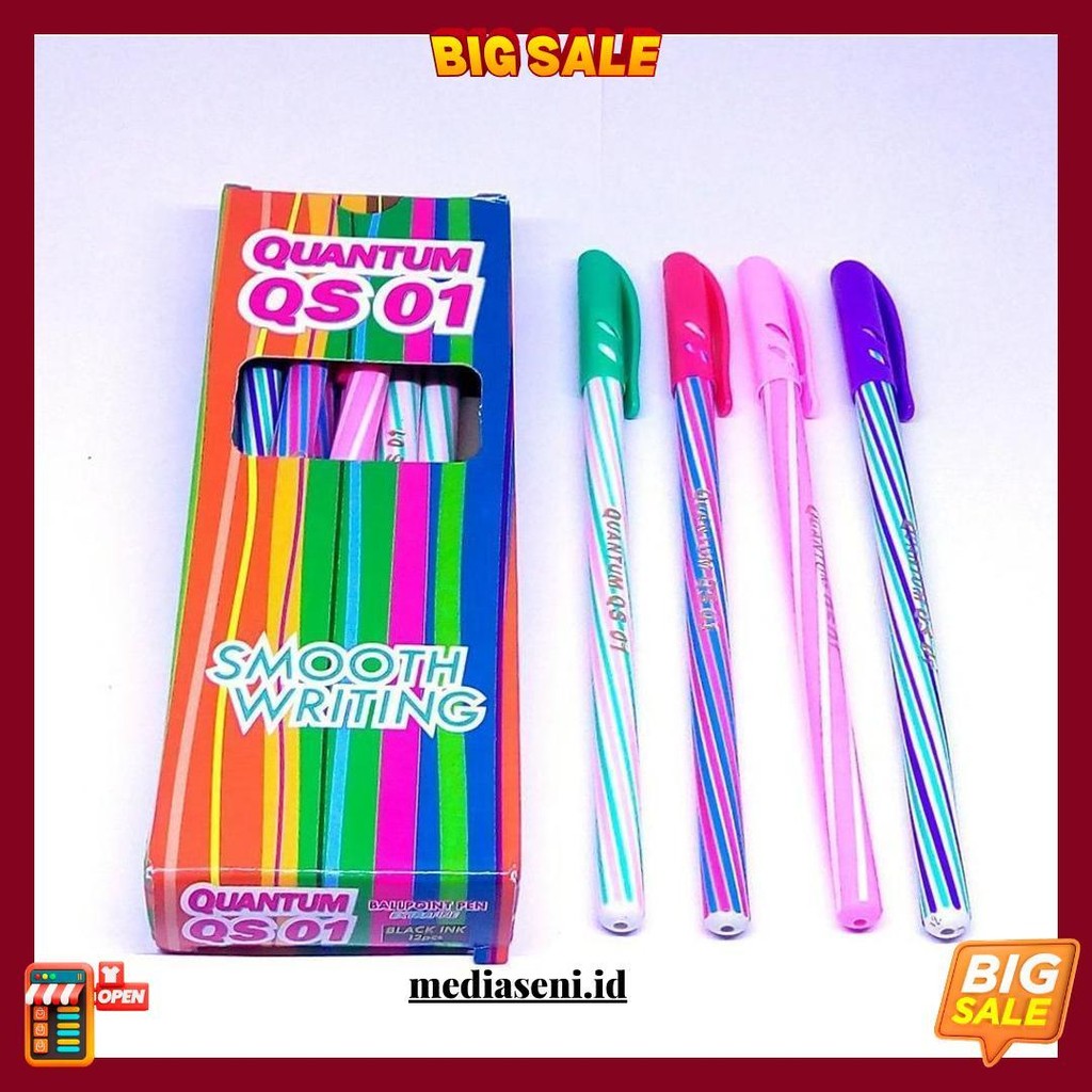

Pulpen Bolpen Bolpoint Quantum Qs-01 Murah Isi 12 Pcs Cod