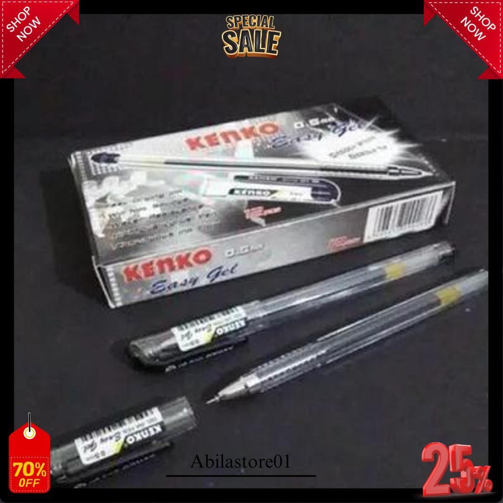 

Pena Kenko Easy Gel 0.5Mm Warna Hitam/Biru/Merah Lusin Gratis Ongkir