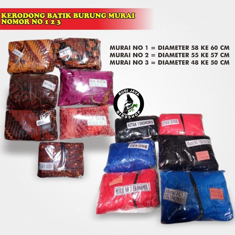 gh-45 KERODONG KRODONG BATIK BURUNG LOVEBIRD MURAI KACER KENARI  SANGKAR BULAT KANDANG KOTAK KACER O