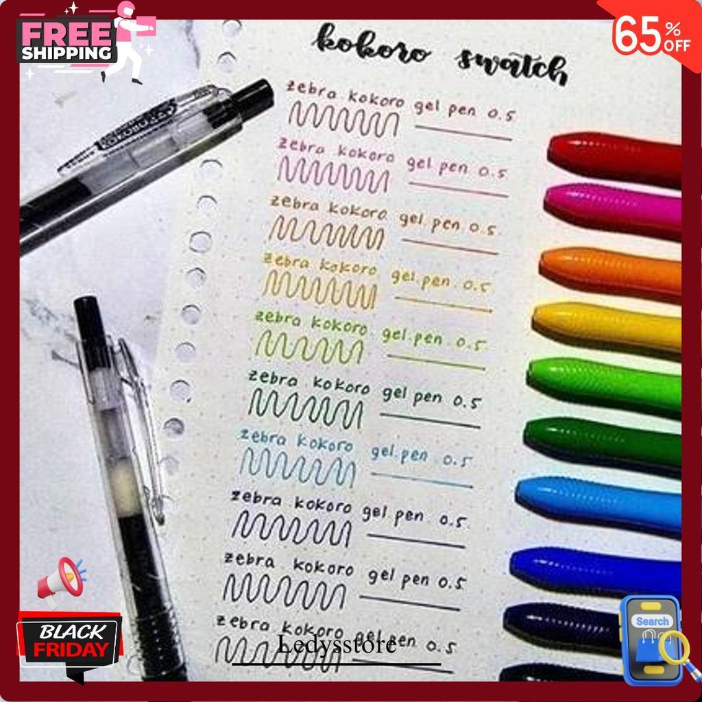 

Tbmo (Ecer) Bolpen Kokoro Gel Zebra 0.5 Warna Cerah Terlaris