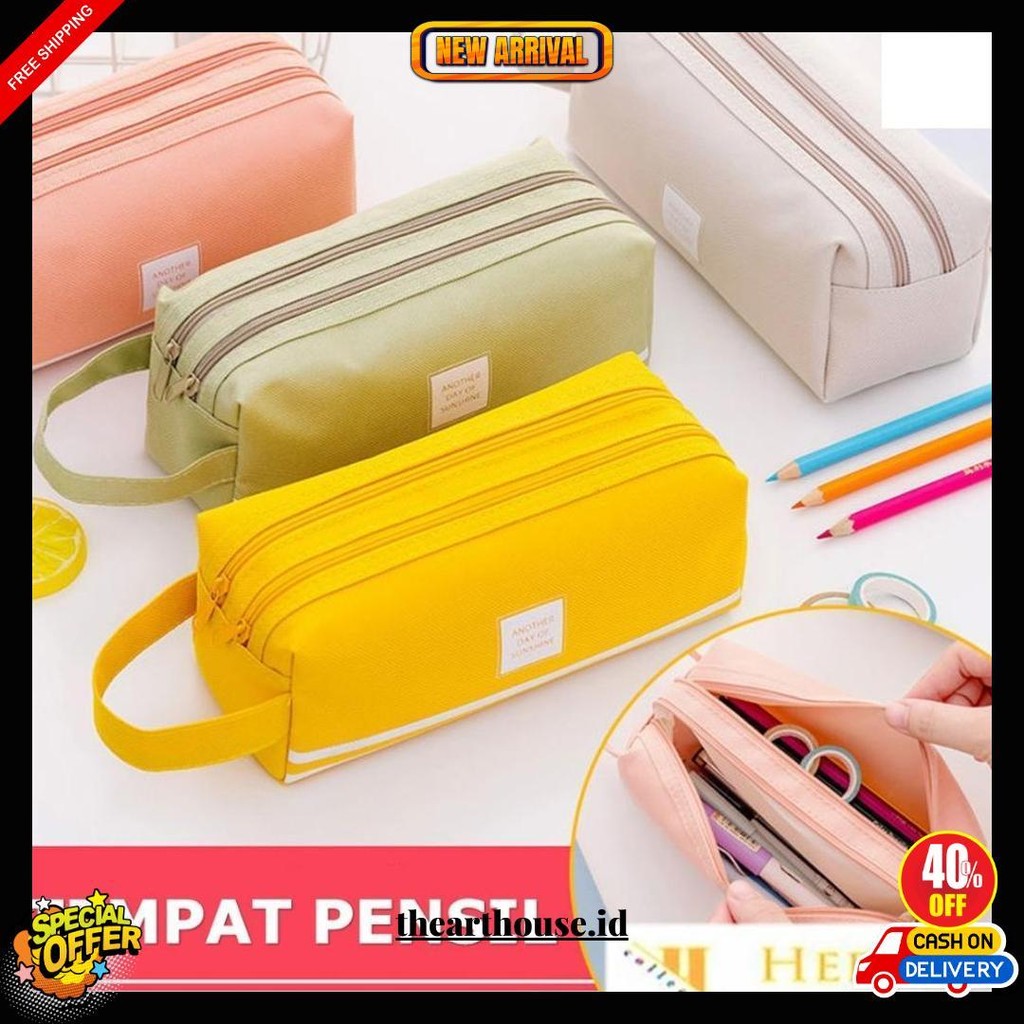 

Hc Kotak Pensil Dan Stationery Dual Zipper Dompet Pensil 2 Pouch Tempat Alat Tulis Perlengkapan Sekolah Dua Sisi Resleting Siap Kirim
