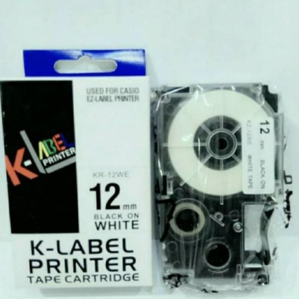 jg-8 K-LABEL Printer 12mm Compatible use Casio EZ Tape Label Printer 12 mm Termurah