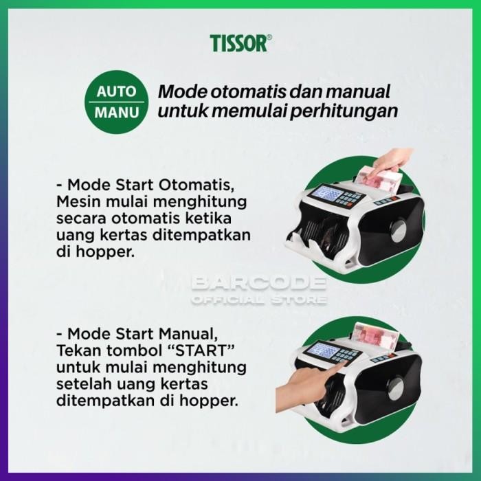 Mesin Penghitung Uang Tissor T1220 Hitung Deteksi Uang Asli / Palsu Original Dan Terpercaya
