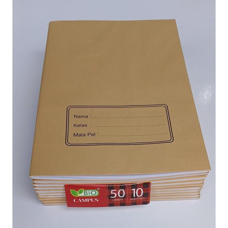

New!! Buku Campus Besar Sampul Coklat 50 Lembar Kertas Putih Paper