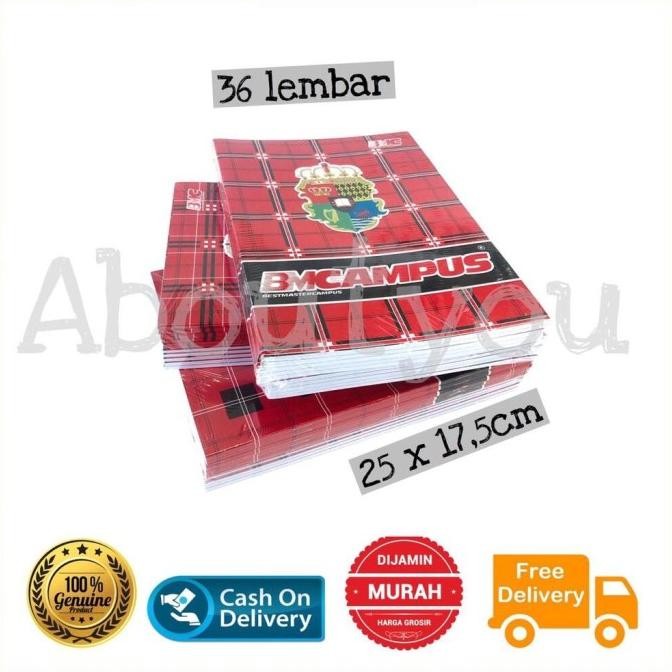 

Promo!! Pack Isi 10 Buku Tulis Campus 36 Lembar Buku Boxy Big Boss