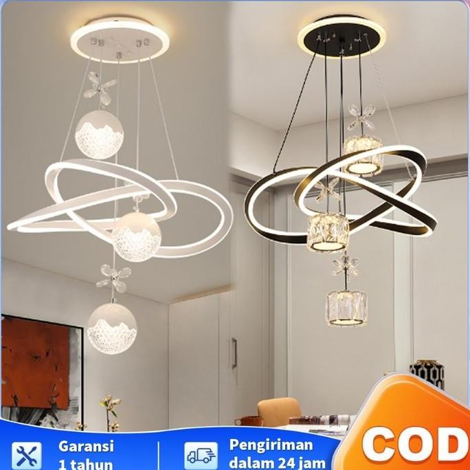 E.Home Lampu Gantung Minimalis Kristal Lampu Hias Gantung Lampu Hias Ruang Tidur Ruang Tamu Lampu Ga