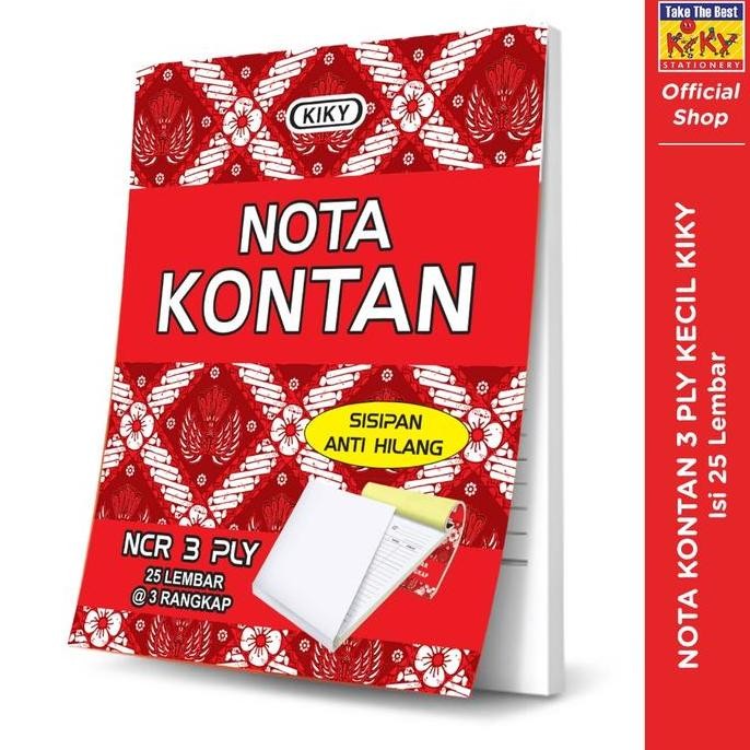 

Promo!! Kiky Nota Kontan 3 Ply ( 3 Rangkap ) Kecil / (Uk. 10.5 X 15.5 Cm) - 1 Pack (10 Buku)