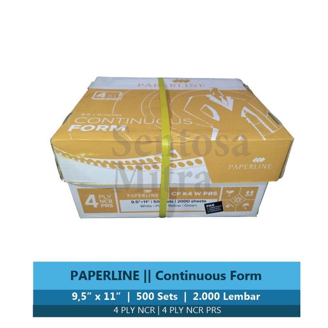 

Paperline Continuous Form Kertas Komputer 4 ply NCR PRS 9.5 x 11 inch