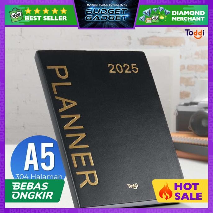 

Diskon!! Toddi Buku Agenda Softcover Monthly Planner Souvenir Gift Notebook A5 304 Halaman