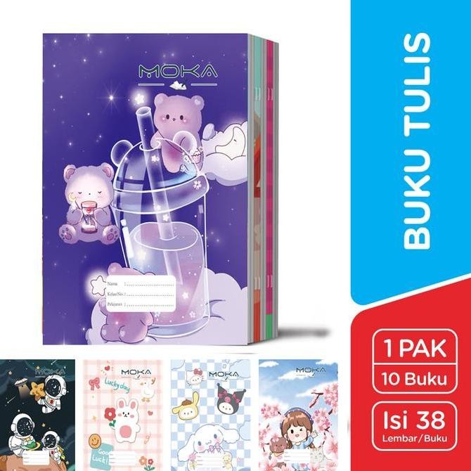 

Diskon!! 1 Pack Isi 10Pcs Buku Tulis Sekolah A5 Isi 38 Lembar Motif Kartun Lucu For Boys And Girls / Buku Tulis 1 Pack Ukuran A5 Kertas Putih