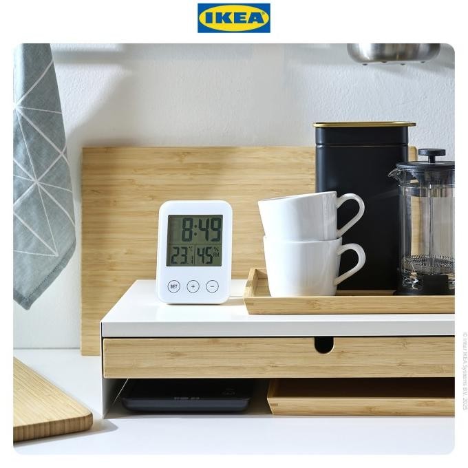 

IKEA SLTTIS Jam Meja Dengan Hygrometer / Termometer LFS