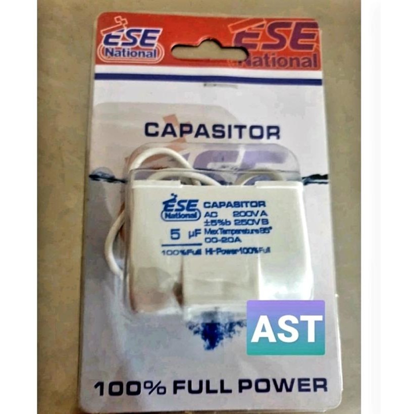 $$$$] KAPASITOR KOTAK KABEL 5 UF - BLISTER - CAPASITOR KOTAK / ESE NATIONAL
