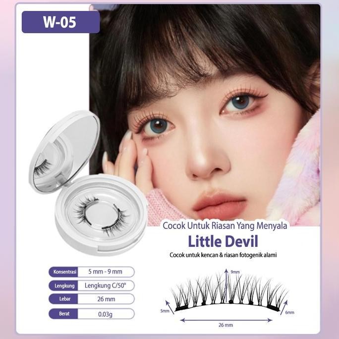 TERMURAH - Wotabo - Bulu Mata Palsu Magnet Premium Natural 1 Paket - Bulu Mata Eyelash Extension Mag