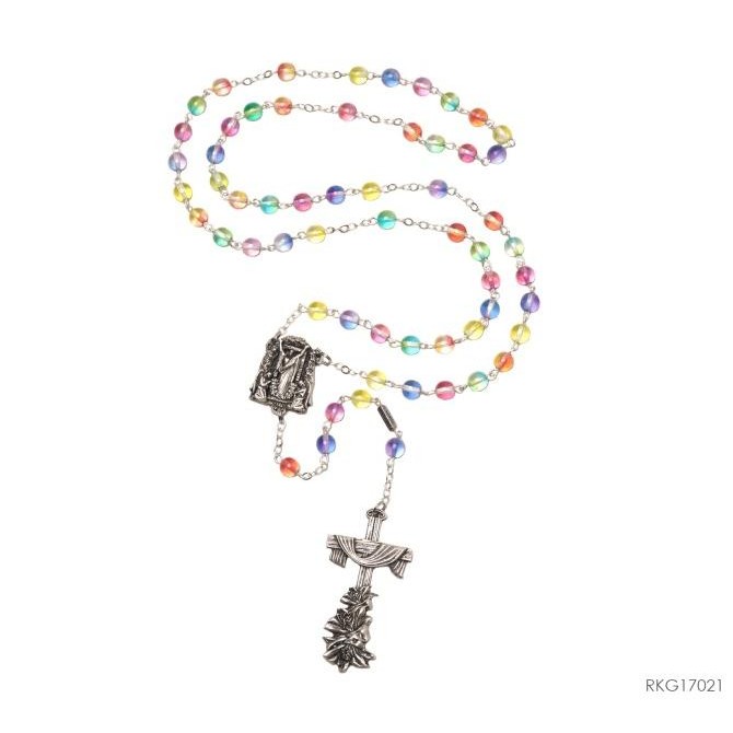 

,,,,,,,] Rosario Ghirelli Holy Easter Glass Multicolor Rohani Katolik