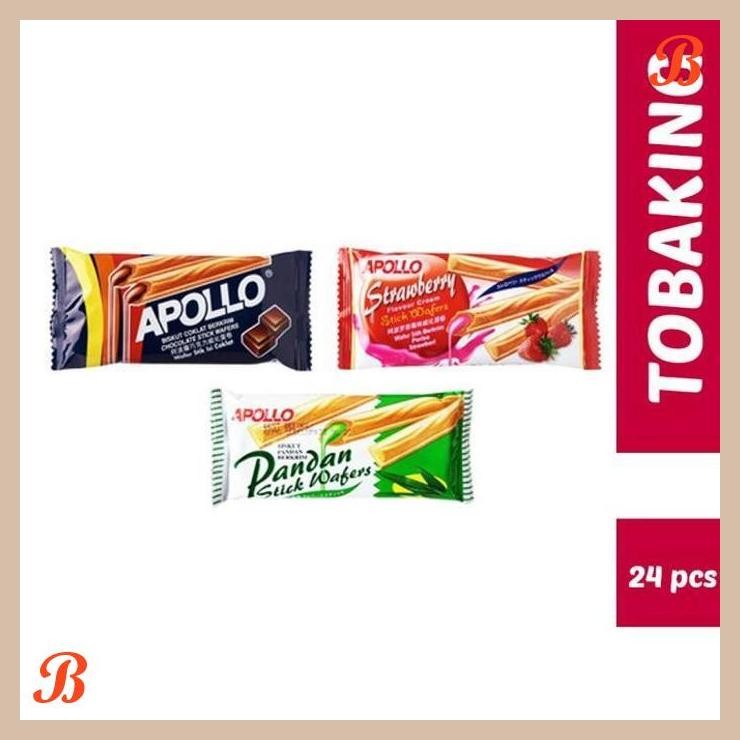 

| RMP | APOLLO STICK WAFER BISCUIT BERKRIM PANDAN COKLAT STRAWBERRY
