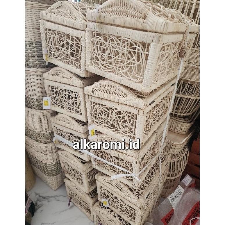 

ORIGINAL Koleksi kotak Hartakarun seserahan, kerajinan rotan, karakter unik Be09