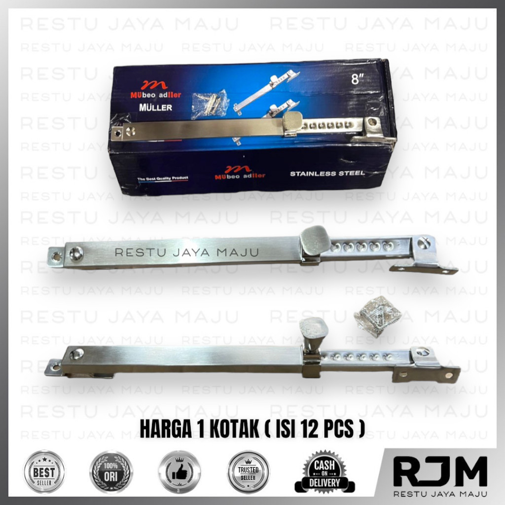 [12 pcs]  MULLER Lamskar Tarik Hak Angin Ramskar Penahan Jendela