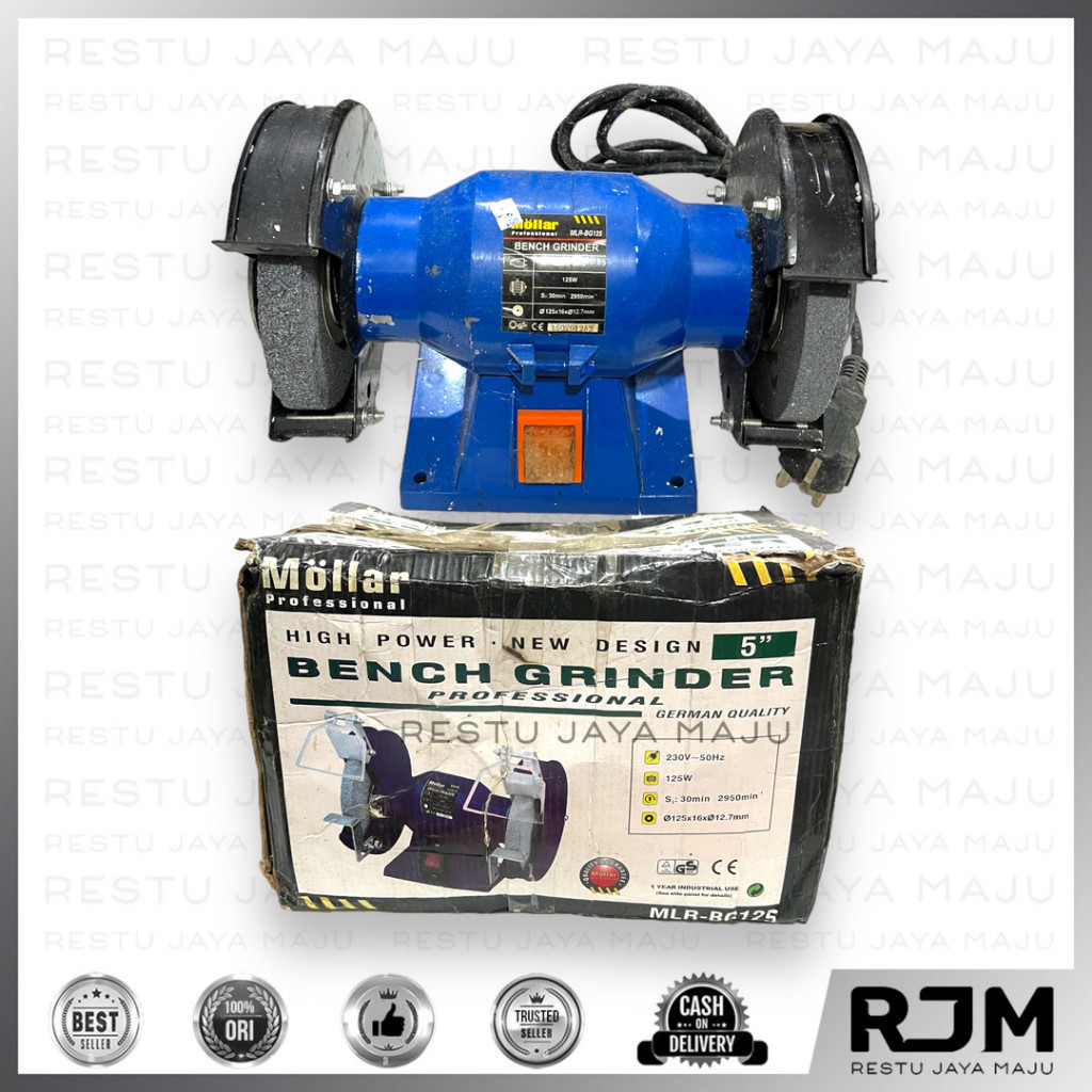 MOLLAR Mesin Gerinda Duduk MLR-BG125 Bench Grinder