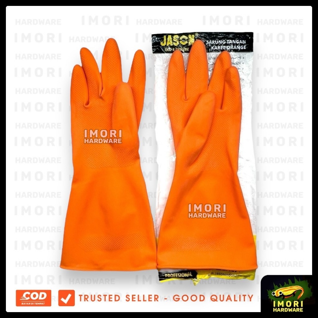 JASON Sarung tangan karet Latex Cleaning Servis Cuci Piring wastafel im