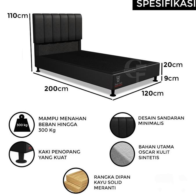 Grosir Dipan Divan Sandaran Untuk Springbed Atau Kasur (120X200)-Boston