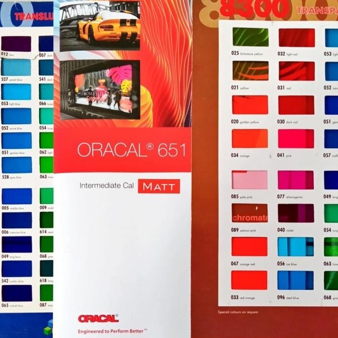 KATALOG STIKER ORACAL 651/8300/8500/STIKER WARNA ORACAL /STIKER KACA BEST SELLER