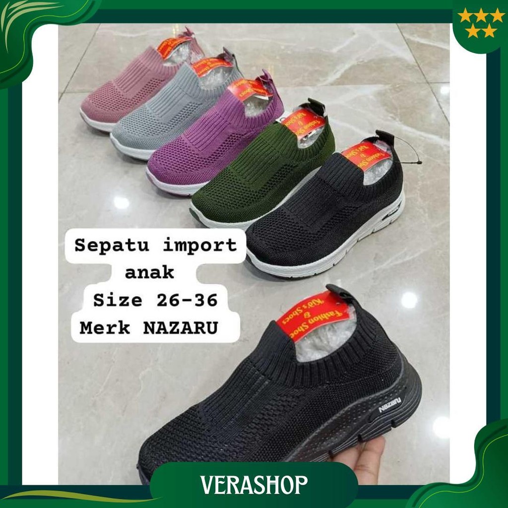 26-36 Sepatu Slip On Anak Sepatu Slop Anak Sepatu Rajut Anak Import Ori