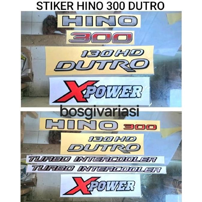 STIKER HINO 300 DUTRO 130HD XPOWER / STIKER HINO DUTRO TURBO INTERCOOLER XPOWER / STICKER DUTRO 130H