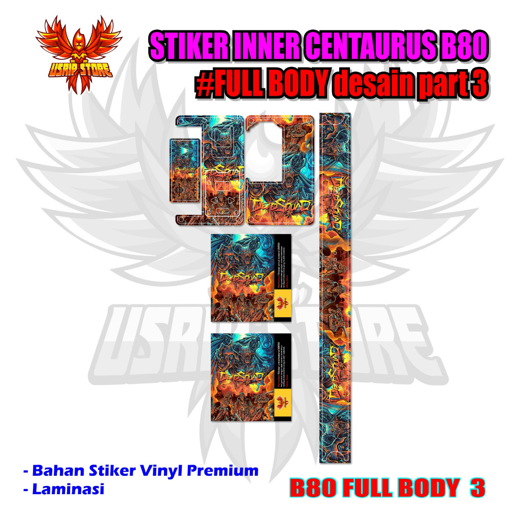

*PromoTerjangkau* Stiker Centa B80 Part 3 Garskin Wrap Stiker Premium / X Casing Case COD
