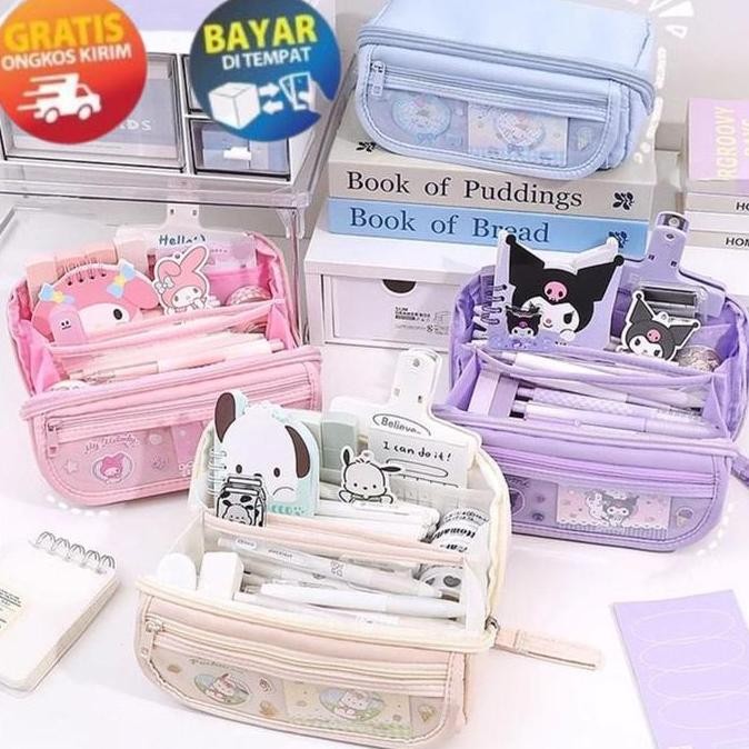 

Murah!! Kp193 - 9 Lapis Tempat Pensil Kotak Pensil Berkapasitas Besar Alat Tulis Sekolah Stationary Sanrio Kuromi Melody Cinnamoroll Kartun