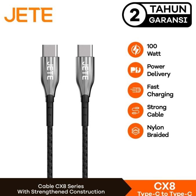 Sale Jete Cx8 Kabel Data Kabel Usb Type C To Type C Power Delivery Jete Cx8