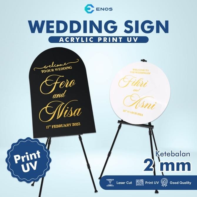 Dekorasi Lamaran Acrylic Welcome Wedding Sign Welcome Board
