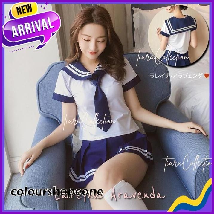 SET LINGERIE SEKSI + ROK + DASI MODEL KOSTUM SEKOLAH JEPANG LG163 TERBAIK