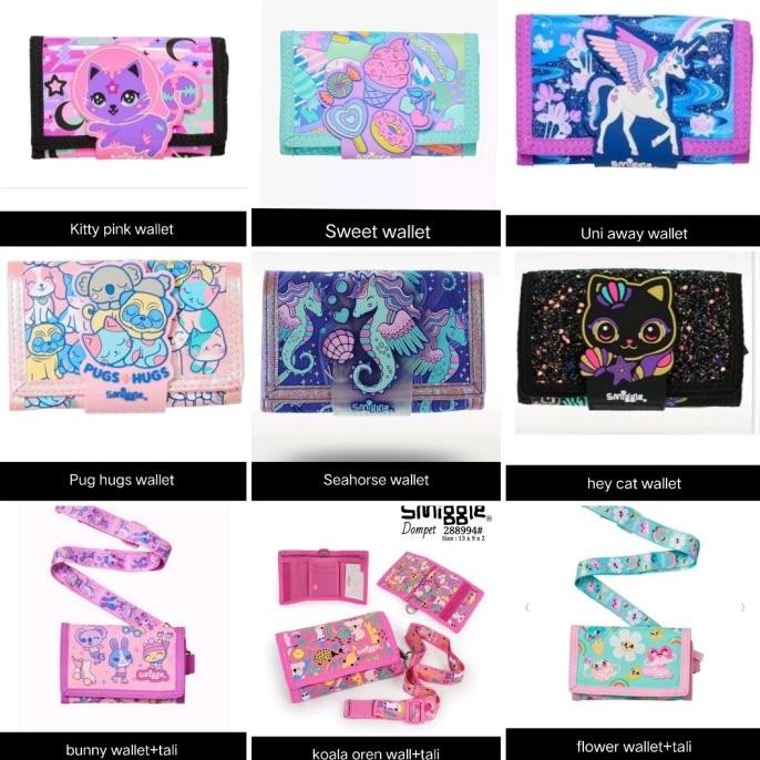 New Smiggle Dompet Anak Perempuan (Tali) / Wallet Smiggle/Ori/ Ready