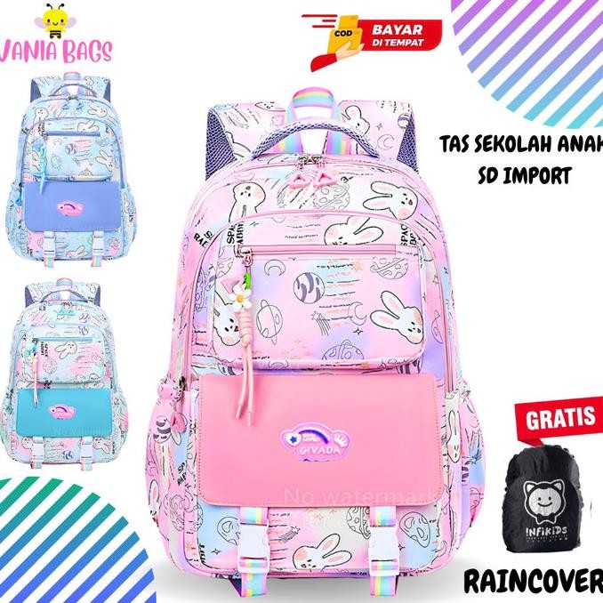 New Tas Sekolah Anak Perempuan Sd Smp Smp Korean Style Anti Air