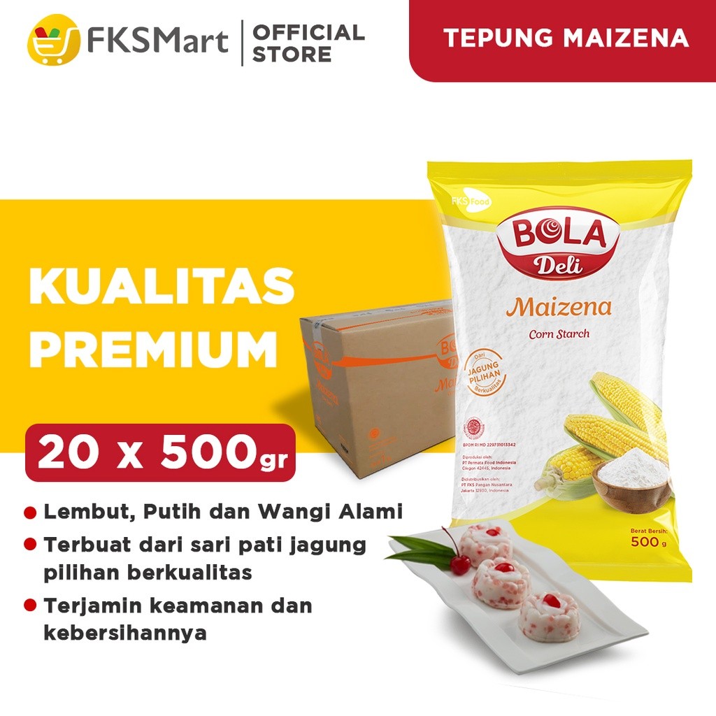 

BOLA Deli Tepung Maizena 500 gr Karton