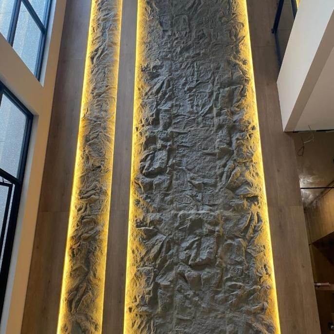 PU Stone Wall Panel Dinding 3D
