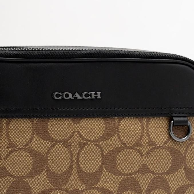 Sale Coach Graham Crossbody Signature Khaki Black