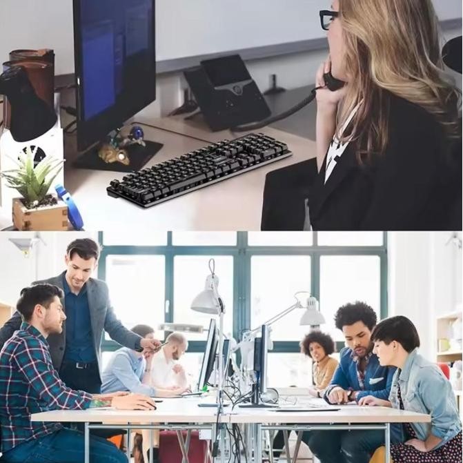 K20 Keyboard Kabel Gaming Komputer Pc Mini Murah Tipis -Hitam