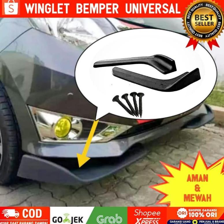 Pelindung Bemper Depan | Winglet Bemper  Mobil Universal (Kanan&Kiri)/Avanza/Agya/Xenia/Calya/Sigra/
