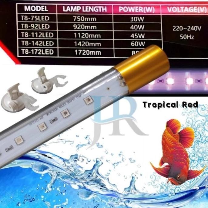 Promo Lampu Tanning Arwana Louhan Led T8 Aquarium Amara 60 Cm 80 Cm 100 Cm