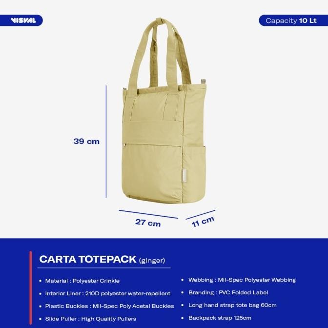 Murah Tas Sekolah - Backpack Totepack Carta - Visval - Tas Ransel