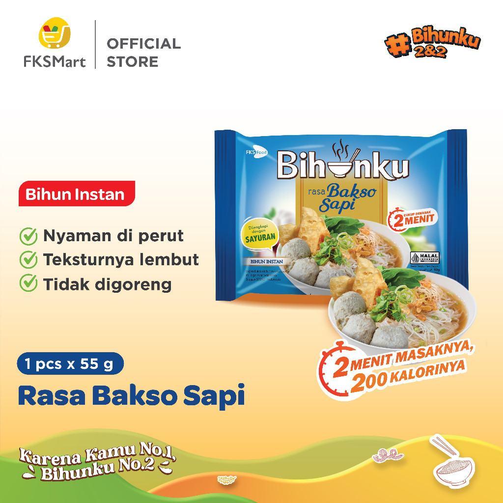 

Bihunku Bakso Sapi 55 gr