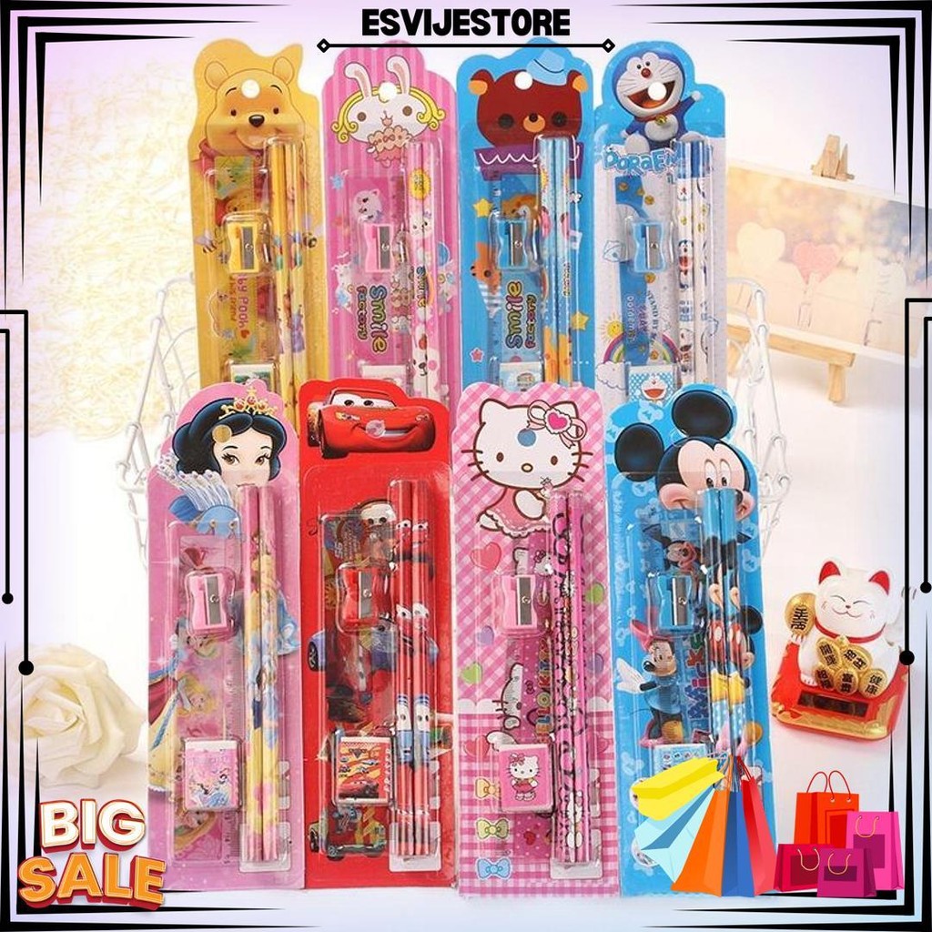 

Osm - S5686 Stationary Set 5 In 1 Karakter / Alat Tulis Sekolah / Paket Alat Tulis / Mini Stationary / Set Alat Tulis Pensil D Cod
